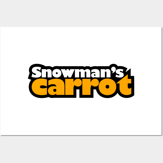 Snowman's Carrot Wall Art by Jokertoons